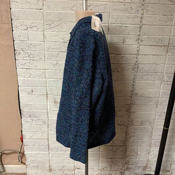 NWT Vintage Chico's Design Woven Jacket Sz 3 Textured Tweed Blazer large - Picture 8 of 13